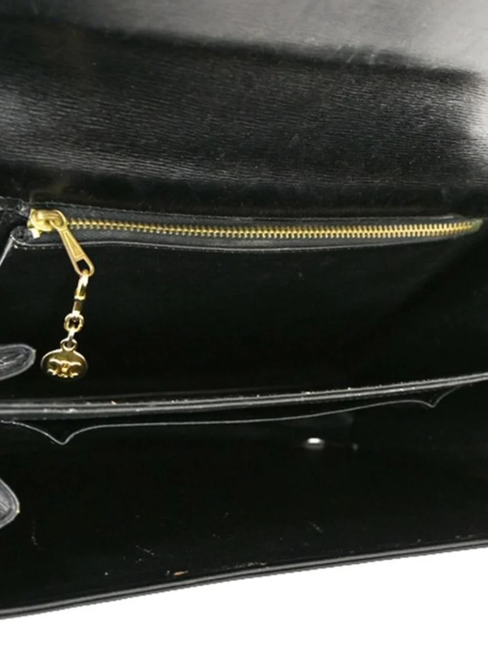 Celine Carriage Shoulder Bag Leather Black 67 Fa291 - Picture 14 of 15